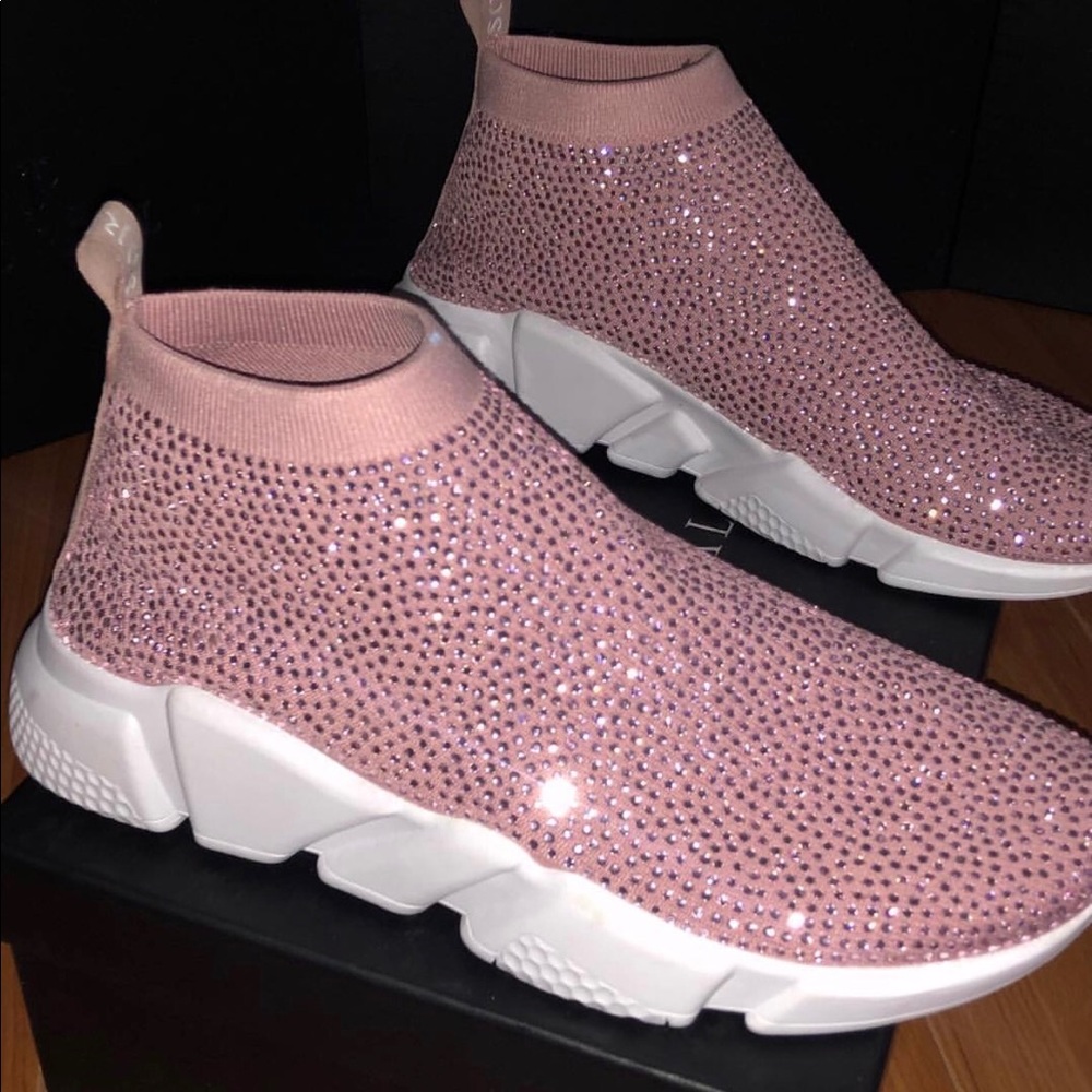 Pink jeweled sneakers